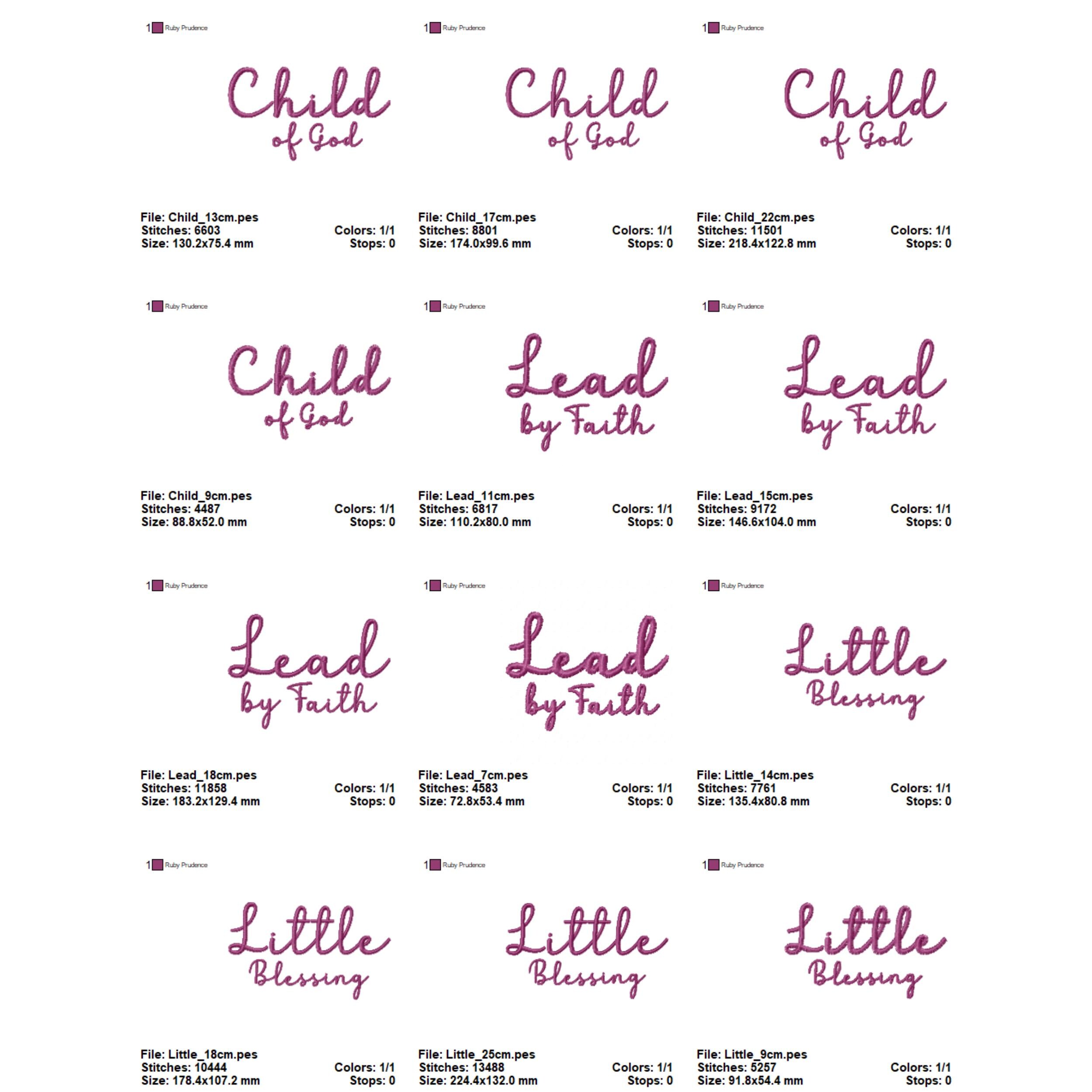 Bible Verses Embroidery Design Bundle | Christian Script Embroidery ...