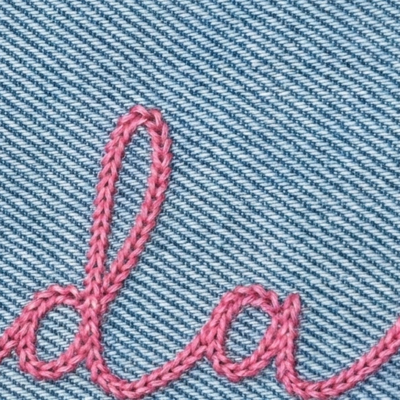 Stitch Script Chain Stitch Script Embroidery Font | Hand Stitch Look Alphabet | 5 ...