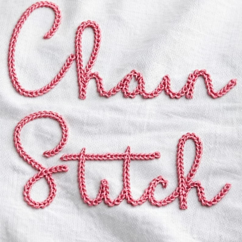 Chain Stitch Script Embroidery Font | Handwritten Chain Stitch Alphabet ...