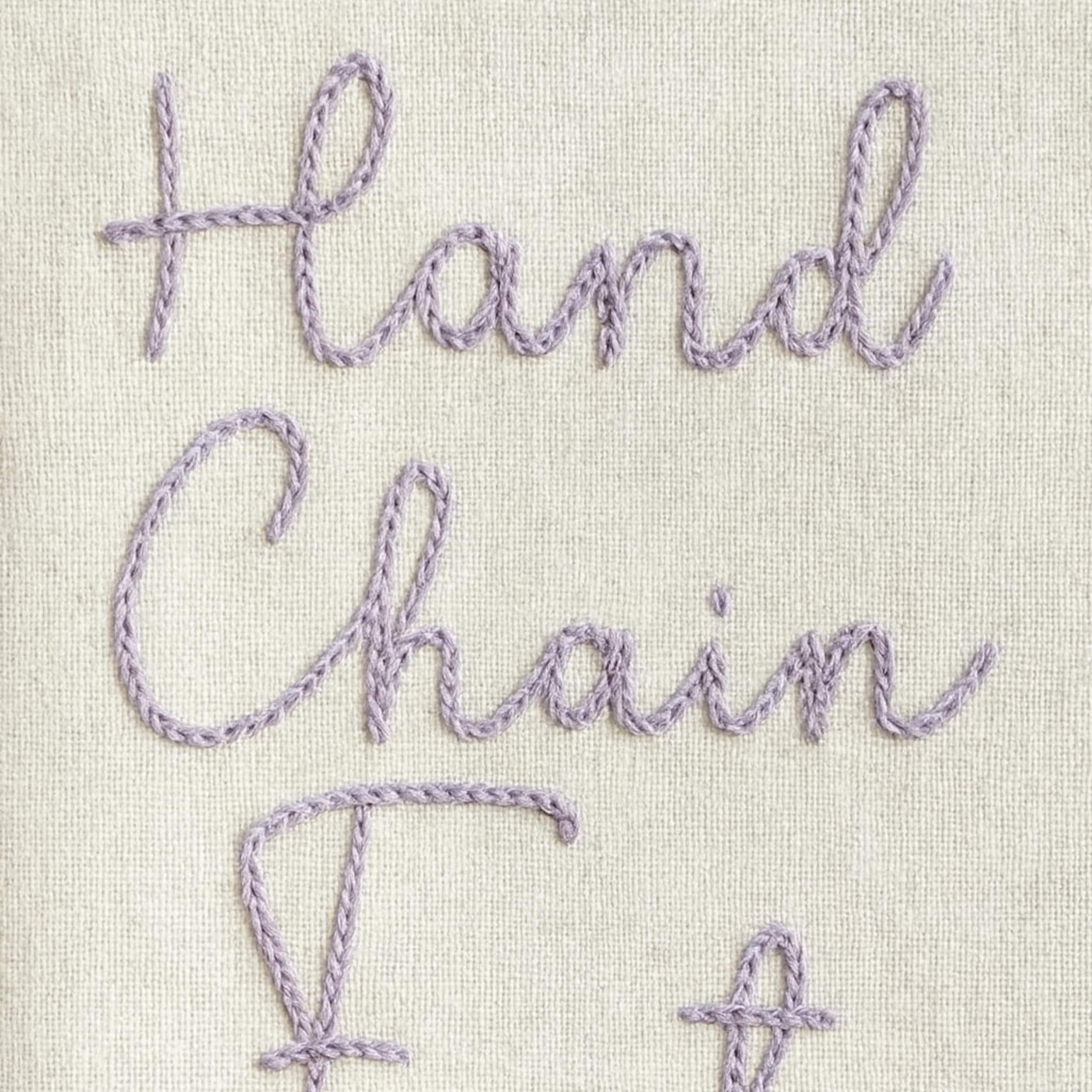 Chain Stitch Script Embroidery Font | Hand Stitch Look Alphabet | 5 ...