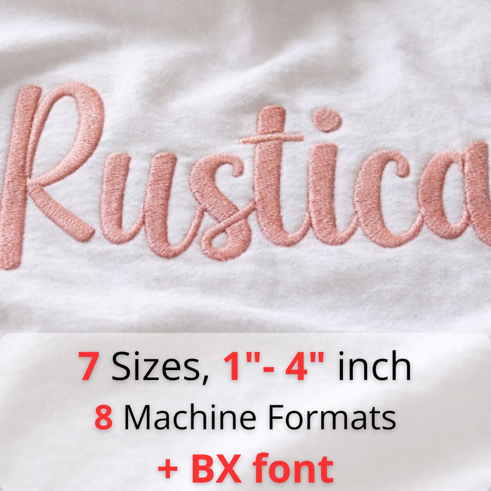 Rustica Script Rustica Embroidery Script Font | Machine Embroidery Alphabet | BX Font ...