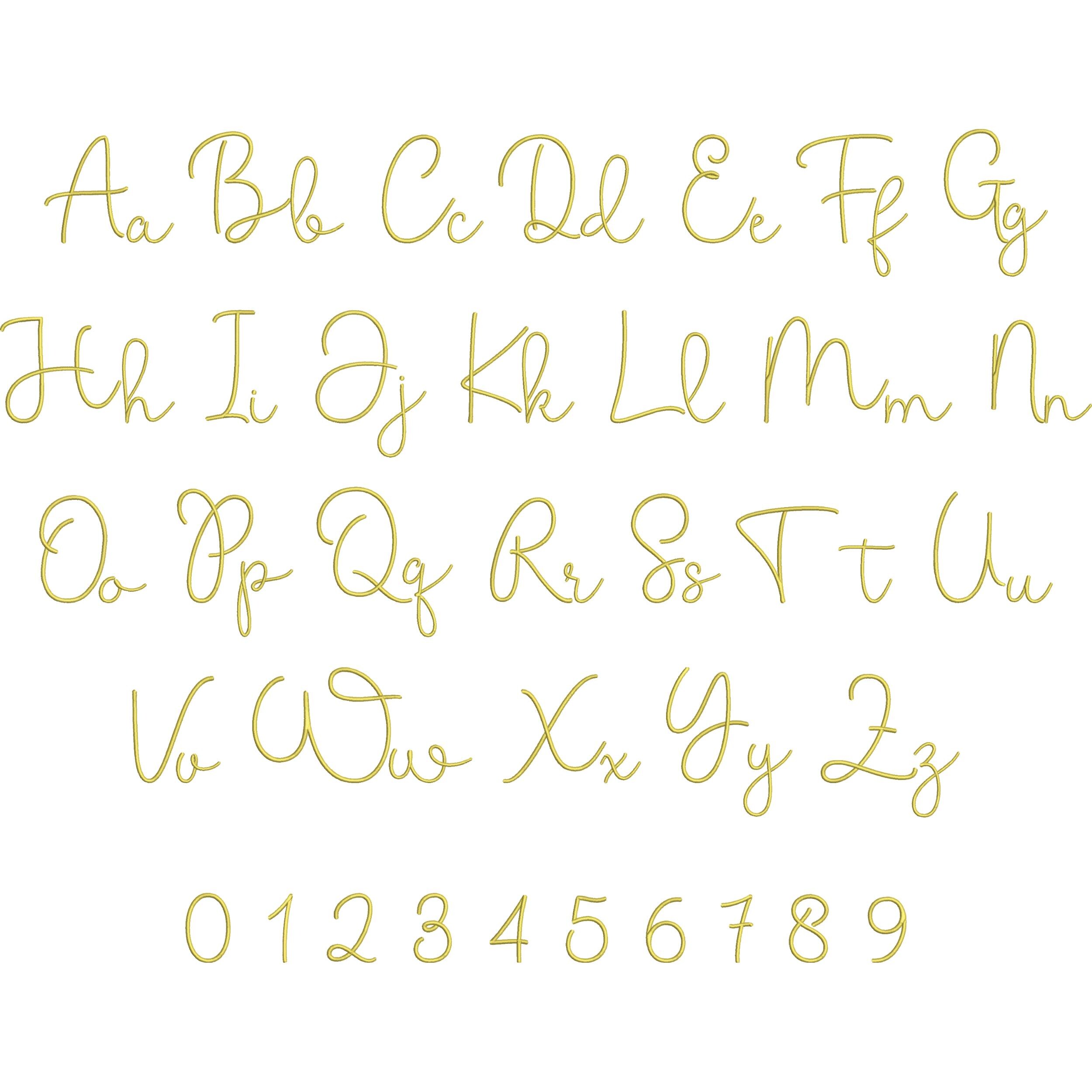 Script Swirl Rosetta Swirl Embroidery Script Font • Elegant Swirly Alphabet • 7 ...
