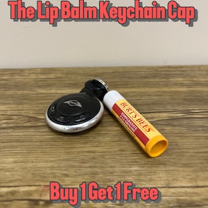 Lip Balm Holder for Keychain - Fits 14mm Chapsticks - Stylish & Portable - Limited Time: 2 Caps for the Price of 1! Bio Plastic