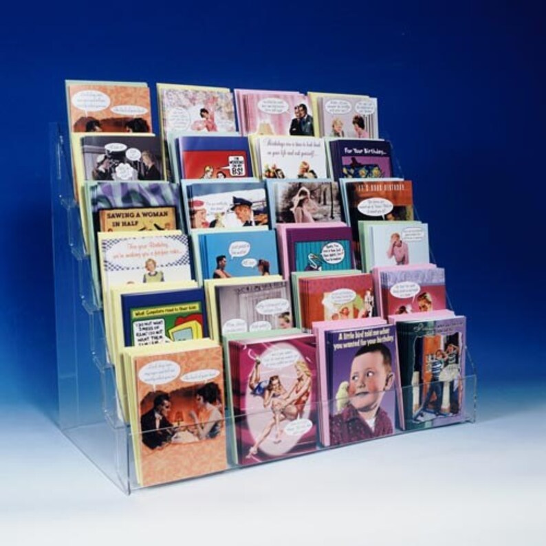 Note Greeting Card Display Rack New Acrylic 6 Tier 24 Etsy