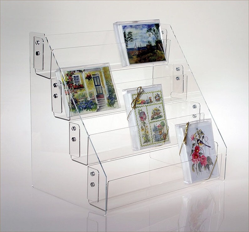 Note Greeting Card Display Rack New Acrylic 3 Tier 16 Etsy