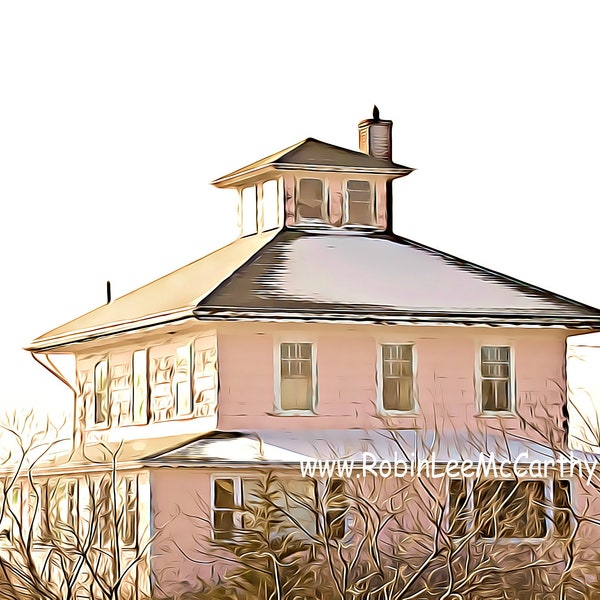 Options for Pink House Greeting Card Newbury Ma. Cards for when you care enough to send handmade! Photograph/Matted/Canvas/Pillow/Framed