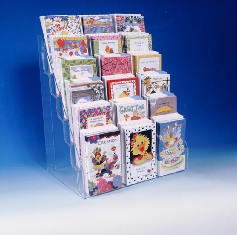 Note Greeting Card Display Rack New Acrylic 6 Tier 16 Etsy
