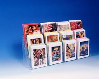 Note Greeting Card Display Rack New Acrylic 3 Tier 24" Counter Rack  Fits Most Size Cards and Books FREE SHIPPING!