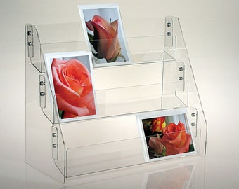 Note Greeting Card Display Rack New Acrylic 3 Tier 16" Counter Rack  Fits Most Size Cards