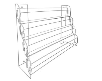 Note Greeting Card Display Rack New Acrylic 6 Tier 24" Counter Rack  Fits Most Size Cards MADE IS USA