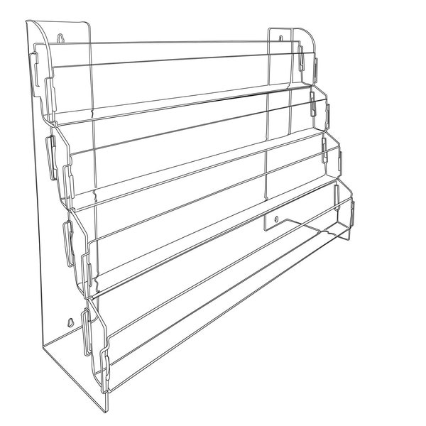 Note Greeting Card Display Rack New Acrylic 6 Tier 24" Counter Rack  Fits Most Size Cards MADE IS USA