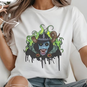 The Lich In Flames Adventure Time Unisex Heavy Cotton Tee, Cartoon Fan Tee, Finn and Jake Merch, Adventure Time Fan Shirt, Lich Fan Merch