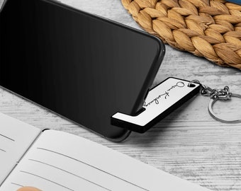 Gepersonaliseerde Notebook Pen Telefoonhouder Sleutelhanger Cadeauset