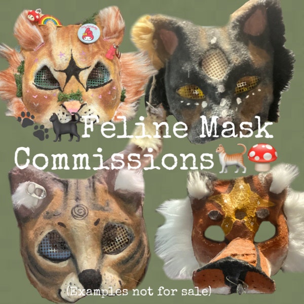 Custom Feline Mask Commissions - Therian