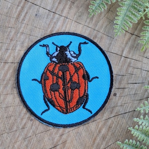 ladybug patch | lady bug patch | bug patch | nature patch | forest patch | woodland patch | embroidered patch | insect patch | ladybug gift