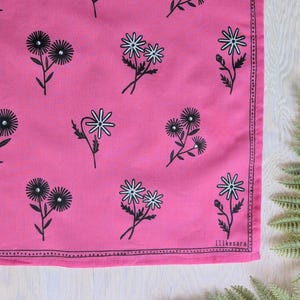floral bandana | flower bandana | floral scarf | flower bandana | pink flower bandana | pink floral scarf | pink flower scarf | pink bandana