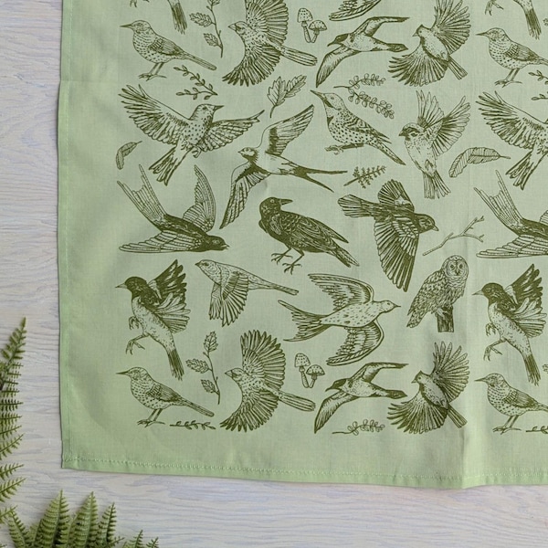 bandana | bird bandana | woodland bandana | green bandana | scarf | face cover | animal bandana | forest bandana | bird scarf