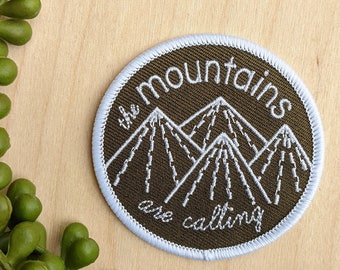 mountains patch | iron on patch | nature patch | mountains are calling patch | outdoors patch | mountain patch | stocking stuffer nature