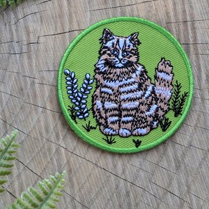 cat patch | iron on patch | outside cat patch | iron on kitty patch | kitty patch | kitten patch | iron on cat patch | embroidered cat patch