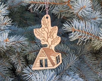 ornament | house ornament |  woodland ornament | cabin gift | woodland decor | house gift | cabin ornament