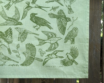 bandana | bird bandana | woodland bandana | green bandana | scarf | face cover | animal bandana | forest bandana | bird scarf