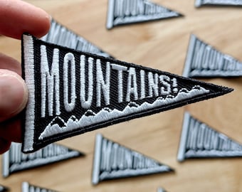 mountains patch | iron on patch | embroidered patch