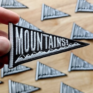 mountains patch | iron on patch | embroidered patch