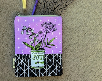 zipper pouch | zipper bag | pencil bag | pencil pouch | floral bag | floral zipper pouch | flower zipper pouch | flower bag | flower pouch