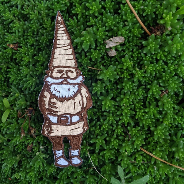 gnome patch | gnome embroidered patch | woodland patch | gnome gift | forest patch | nature patch | nature gift