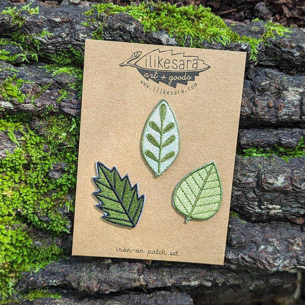 leaf patch | leaves patch | leaf accessory | leaf iron on patch | embroidered leaf | iron on patch | embroidered patch | nature patch
