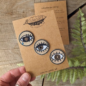 eye patch | eyeball patch | eye accessory | eye iron on patch | embroidered eye | iron on patch | halloween gift | halloween patch