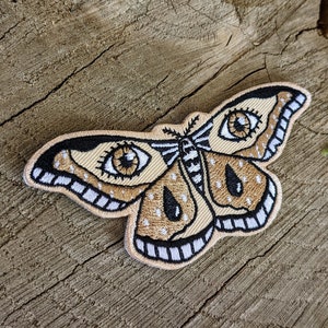 moth patch moth gift insect patch bug patch forest patch woodland patch embroidered patch nature patch image 1
