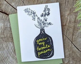 poison flower card | favorite poison card | favorite card | poison card | love card | flower card | love flower card