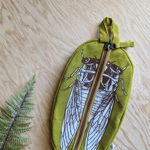 zipper pouch | bug pencil bag | pencil pouch | cicada gift | cicada zipper pouch | insect zipper pouch | bug zipper pouch