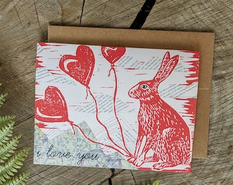 bunny card | i love you card | anytime card | love card | valentine card | love greeting card