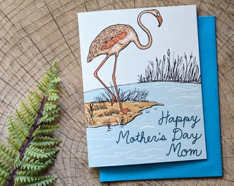 mom card | mothers day card | mothers day | mom's day card | mother gift | mom gift | flamingo mom card | flamingo mother's day card