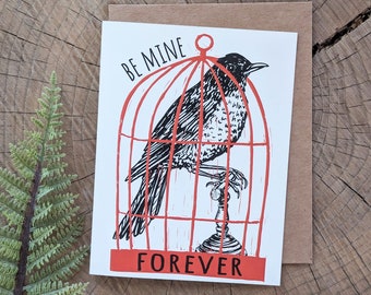 valentine card | be mine card | valentine | vday card | valentinesdaygift | valentine gift | love card | valentine bird card