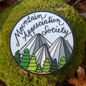 Mountain Appreciation Society sticker | mountain sticker | nature sticker | outdoors sticker