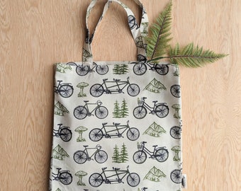 bike tote bag | bicycle tote bag | bike bag | bicycle bag | bike tote | bicycle tote | mushroom tote | tree tote | mushroom tote bag