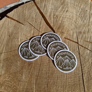 mountains patch iron on patch nature patch mountains are calling patch outdoors patch mountain patch stocking stuffer nature image 6