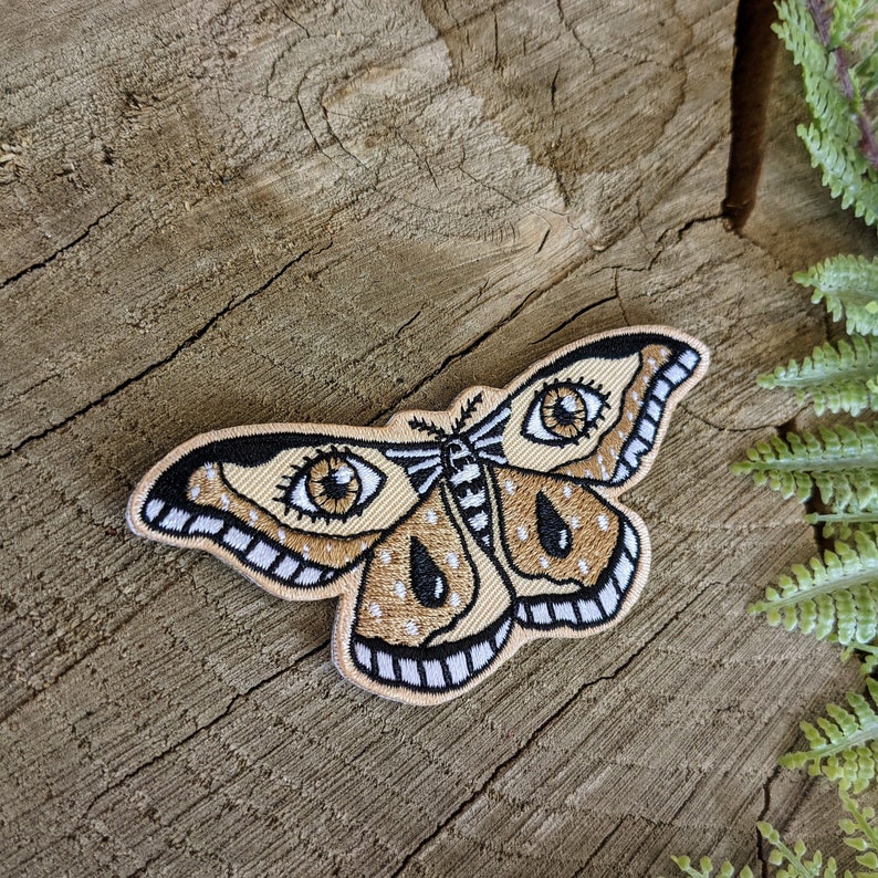 moth patch moth gift insect patch bug patch forest patch woodland patch embroidered patch nature patch image 1
