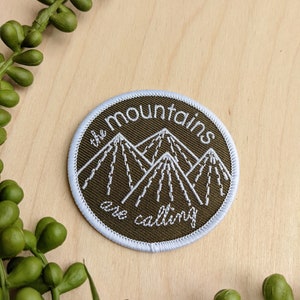 mountains patch iron on patch nature patch mountains are calling patch outdoors patch mountain patch stocking stuffer nature image 2