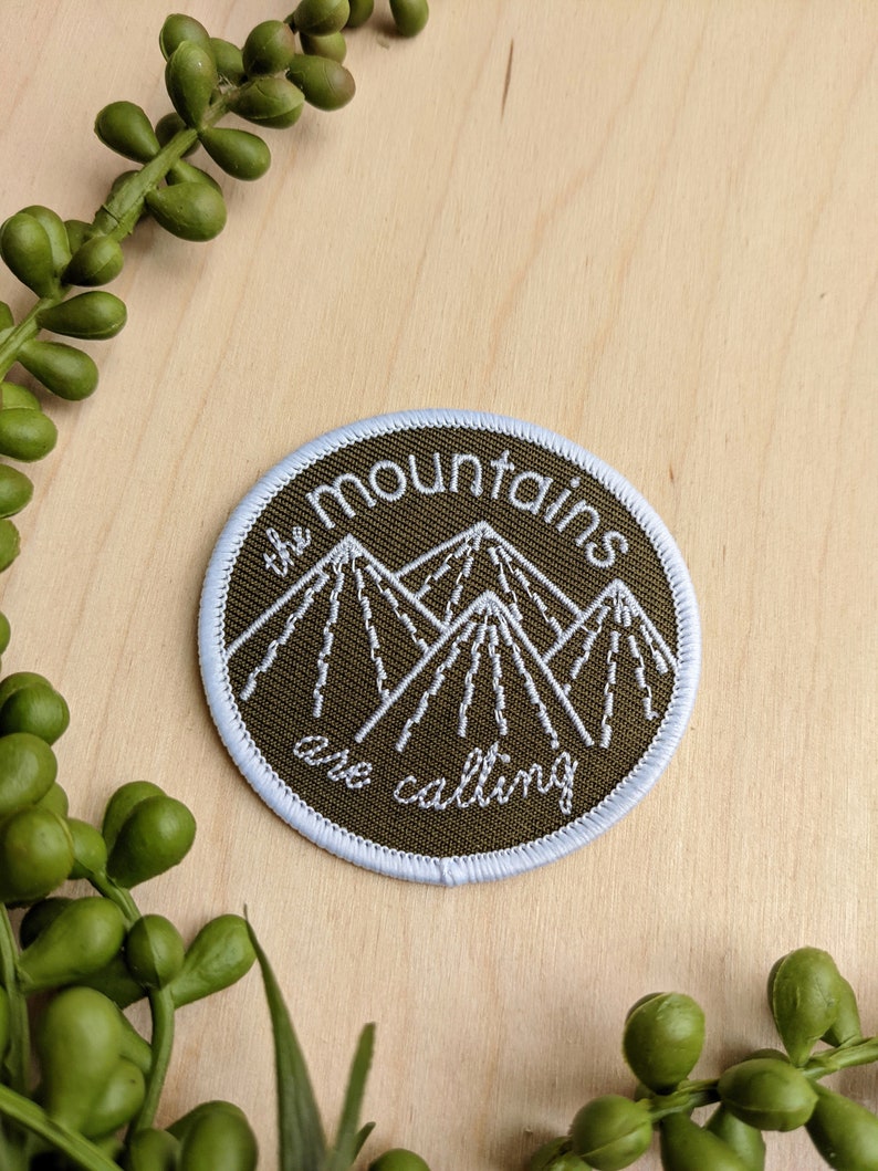 mountains patch iron on patch nature patch mountains are calling patch outdoors patch mountain patch stocking stuffer nature image 2