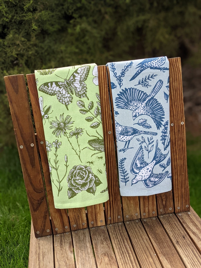 Bird Tea Towel Bird Kitchen Towel Bird Dish Towel Bird Etsy