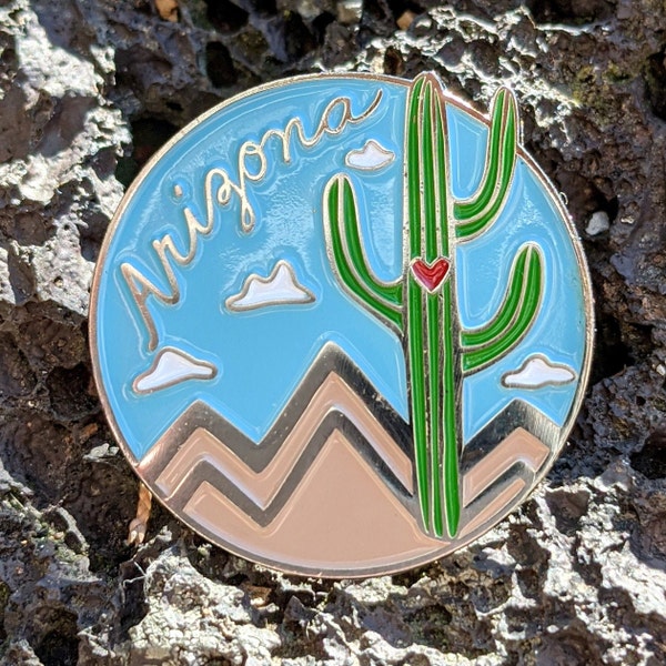 arizona pin | arizona enamel pin | cactus pin | cacti pin | cacti enamel pin | cactus enamel pin | enamel pin | saguaro pin