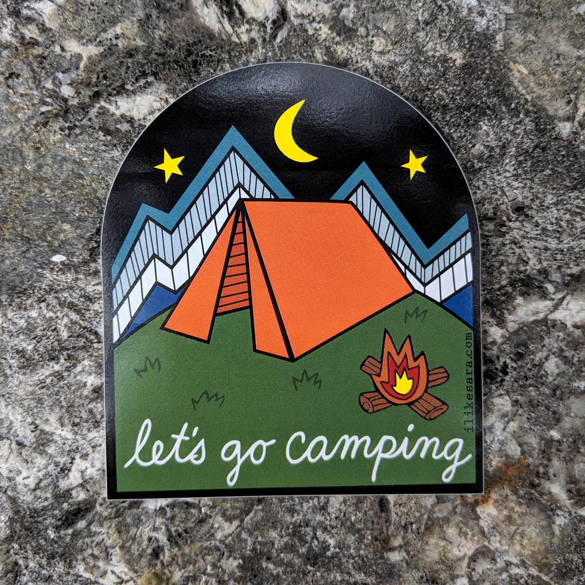 Camping Sticker Tent Sticker Outdoors Sticker Camping - Etsy