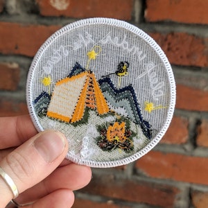 camping patch iron on patch tent patch iron on camping patch outdoors patch nature patch camp patch image 6