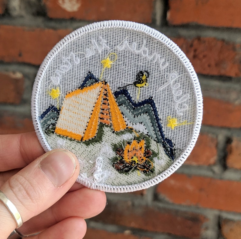 camping patch iron on patch tent patch iron on camping patch outdoors patch nature patch camp patch image 6