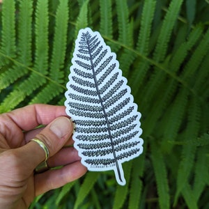 plant sticker fern sticker plant gift fern gift plant sticker for water bottle plant sticker for car nature sticker wood fern image 2