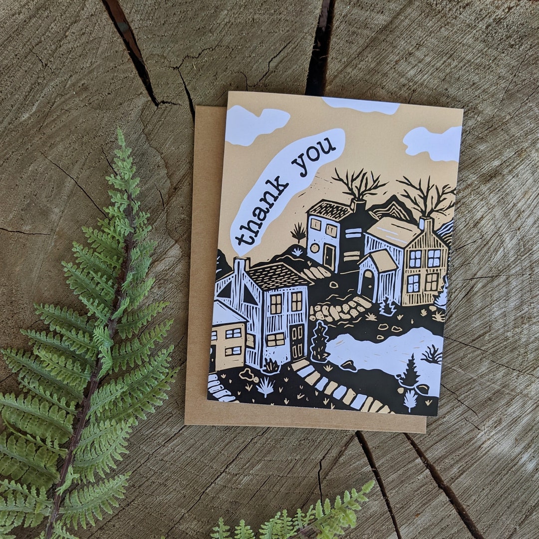 Thank You Card Thank You House Card Thanks Card Thank You Thanks Thanks